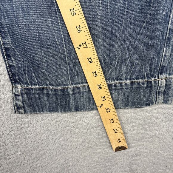 Lane Bryant Elastic Waist Drawstring Wide Leg Mid Rise Jeans 16 Distressed NWT - Picture 6 of 10